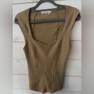 We the Free Boss Babe Tan Ribbed
Tank Top Women's Medium